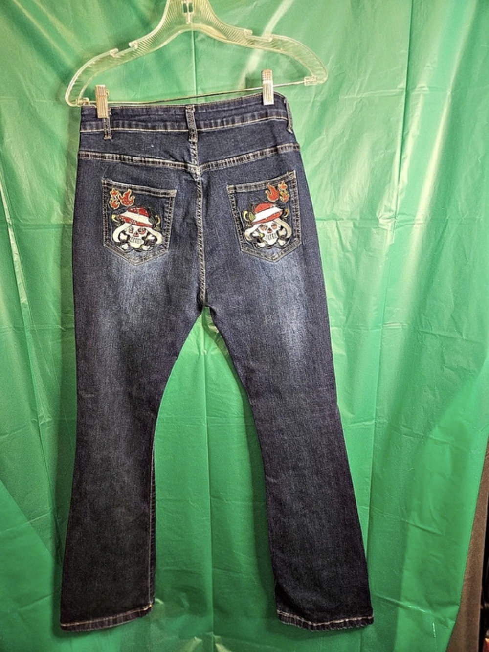 Bamboo Jeans Embroidered Straight Leg Jeans Waist 30 Like New
